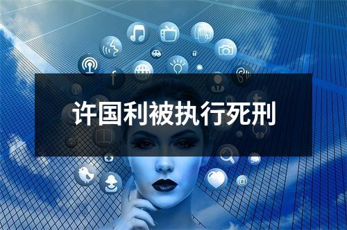 许国利被执行死刑