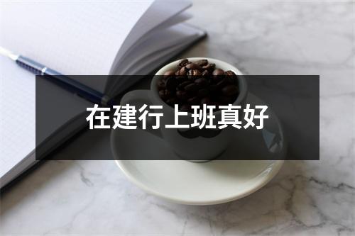 在建行上班真好