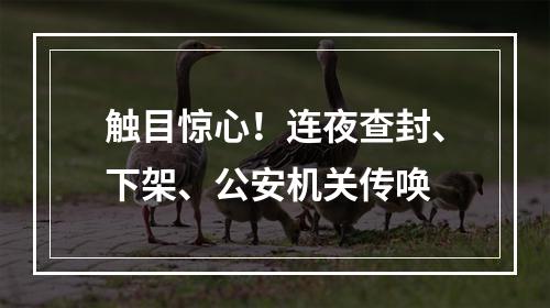 触目惊心！连夜查封、下架、公安机关传唤