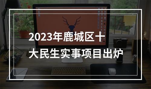 2023年鹿城区十大民生实事项目出炉