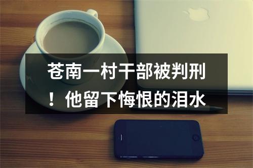 苍南一村干部被判刑！他留下悔恨的泪水