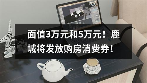 面值3万元和5万元！鹿城将发放购房消费券！