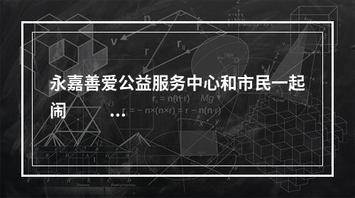 永嘉善爱公益服务中心和市民一起闹                 元宵