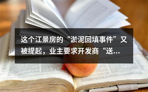 这个江景房的“淤泥回填事件”又被提起，业主要求开发商“送车位”...你怎么看?