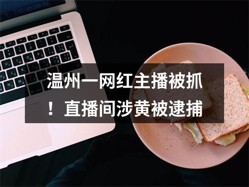 温州一网红主播被抓！直播间涉黄被逮捕