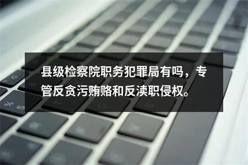 县级检察院职务犯罪局有吗，专管反贪污贿赂和反渎职侵权。