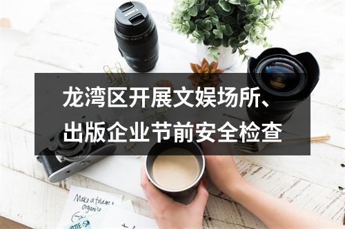 龙湾区开展文娱场所、出版企业节前安全检查