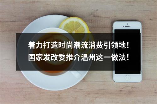 着力打造时尚潮流消费引领地！国家发改委推介温州这一做法！