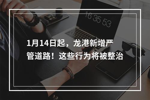 1月14日起，龙港新增严管道路！这些行为将被整治