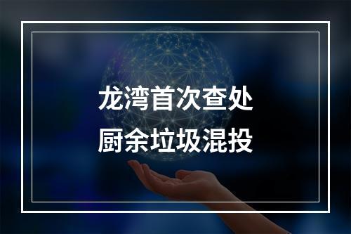 龙湾首次查处厨余垃圾混投
