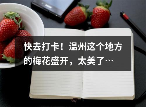 快去打卡！温州这个地方的梅花盛开，太美了…