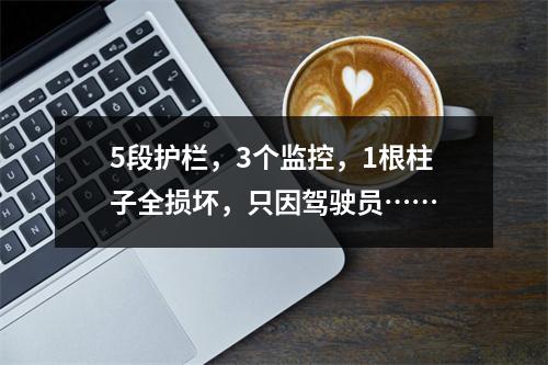 5段护栏，3个监控，1根柱子全损坏，只因驾驶员……