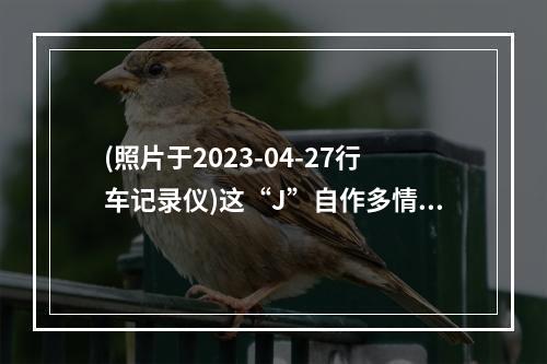(照片于2023-04-27行车记录仪)这“J”自作多情在车窗外举其祖“J”在瓯犯贱！