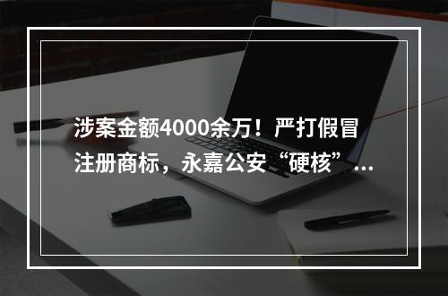 涉案金额4000余万！严打假冒注册商标，永嘉公安“硬核”守护知识产权安全