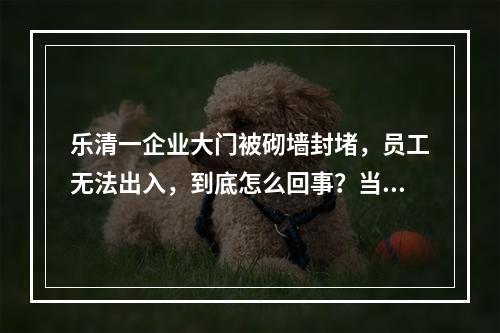 乐清一企业大门被砌墙封堵，员工无法出入，到底怎么回事？当地部门回应……