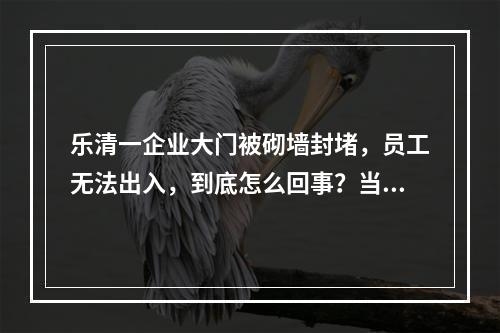 乐清一企业大门被砌墙封堵，员工无法出入，到底怎么回事？当地部门回应……