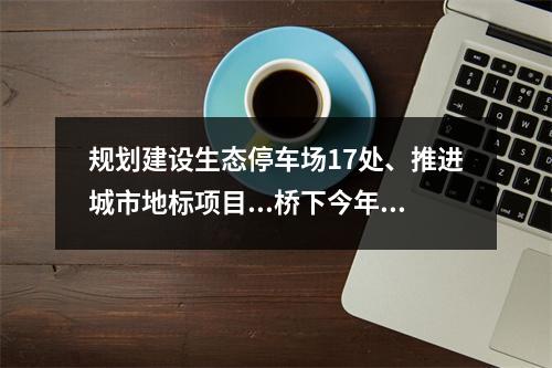 规划建设生态停车场17处、推进城市地标项目...桥下今年这么干！