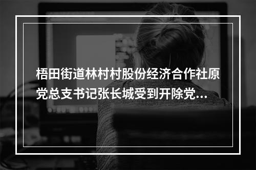 梧田街道林村村股份经济合作社原党总支书记张长城受到开除党籍处分