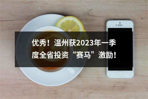 优秀！温州获2023年一季度全省投资“赛马”激励！