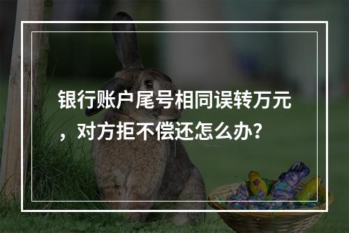 银行账户尾号相同误转万元，对方拒不偿还怎么办？