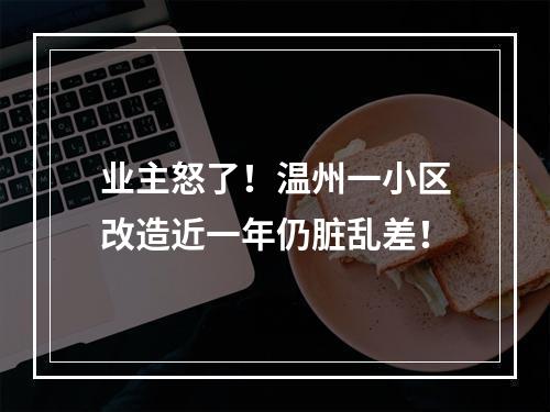 业主怒了！温州一小区改造近一年仍脏乱差！
