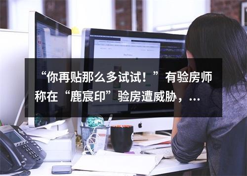“你再贴那么多试试！”有验房师称在“鹿宸印”验房遭威胁，房开这样回应.. ...