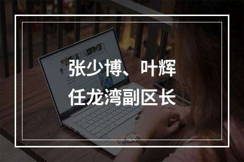 张少博、叶辉任龙湾副区长