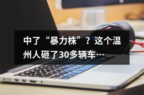中了“暴力株”？这个温州人砸了30多辆车…