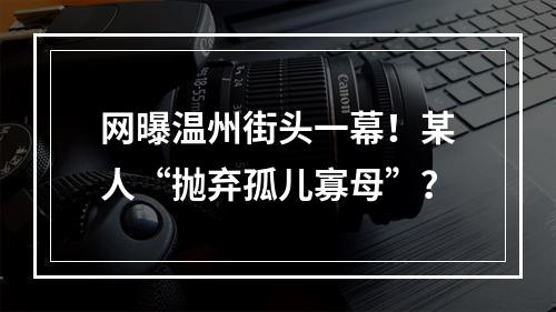 网曝温州街头一幕！某人“抛弃孤儿寡母”？