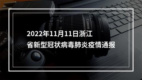 2022年11月11日浙江省新型冠状病毒肺炎疫情通报