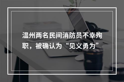 温州两名民间消防员不幸殉职，被确认为“见义勇为”