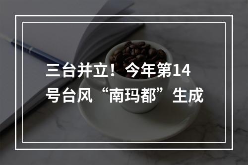 三台并立！今年第14号台风“南玛都”生成