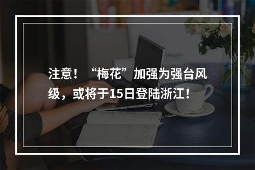 注意！“梅花”加强为强台风级，或将于15日登陆浙江！