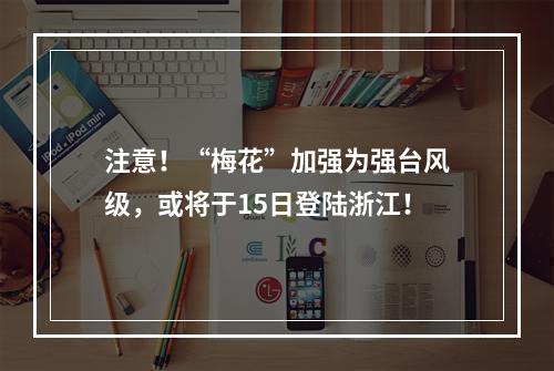 注意！“梅花”加强为强台风级，或将于15日登陆浙江！