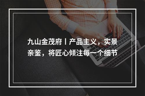 九山金茂府丨产品主义，实景亲鉴，将匠心倾注每一个细节