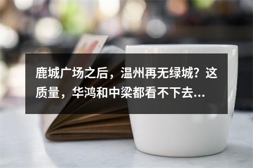 鹿城广场之后，温州再无绿城？这质量，华鸿和中梁都看不下去了……