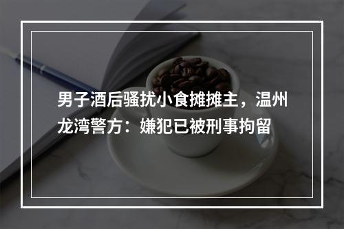 男子酒后骚扰小食摊摊主，温州龙湾警方：嫌犯已被刑事拘留