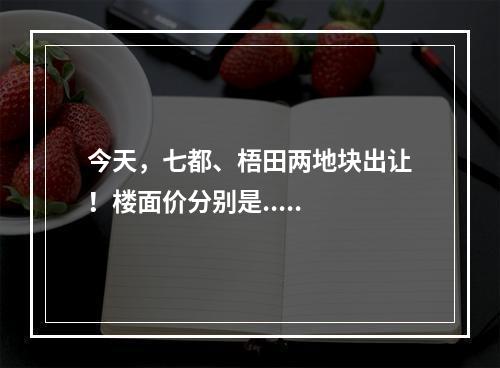 今天，七都、梧田两地块出让！楼面价分别是.....