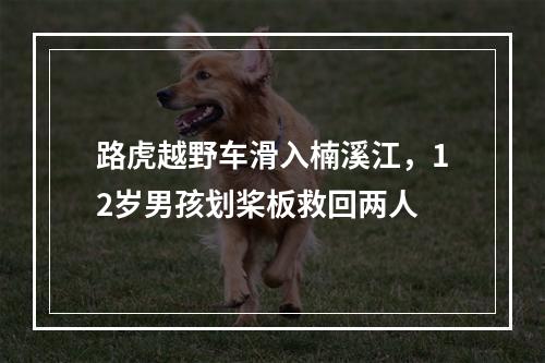 路虎越野车滑入楠溪江，12岁男孩划桨板救回两人