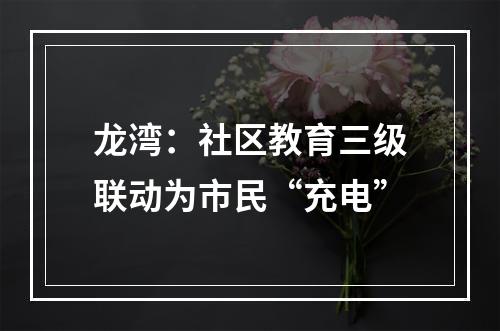 龙湾：社区教育三级联动为市民“充电”