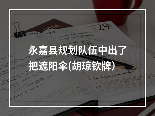 永嘉县规划队伍中出了把遮阳伞(胡琼钦牌）
