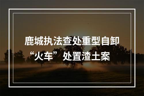 鹿城执法查处重型自卸“火车”处置渣土案