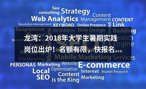 龙湾：2018年大学生暑期实践岗位出炉！名额有限，快报名！