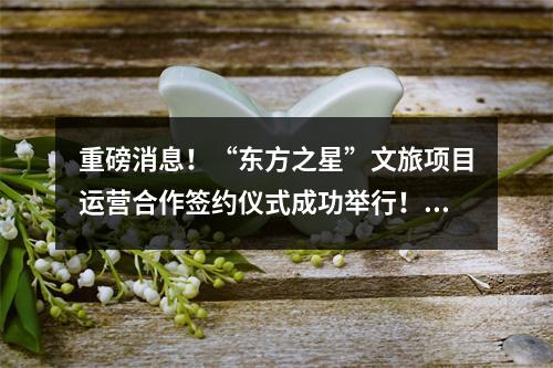 重磅消息！“东方之星”文旅项目运营合作签约仪式成功举行！强强联袂打造温州文娱...