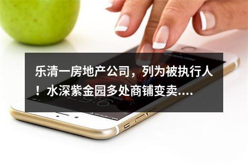 乐清一房地产公司，列为被执行人！水深紫金园多处商铺变卖....