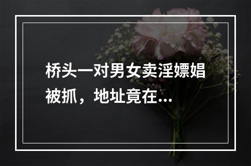 桥头一对男女卖淫嫖娼被抓，地址竟在...