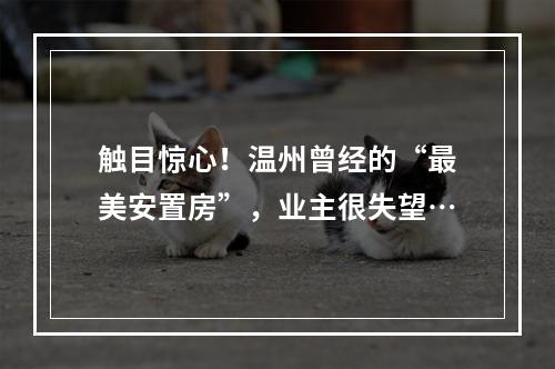 触目惊心！温州曾经的“最美安置房”，业主很失望…