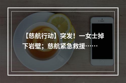 【慈航行动】突发！一女士掉下岩壁；慈航紧急救援……