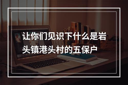 让你们见识下什么是岩头镇港头村的五保户