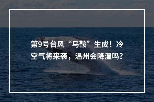 第9号台风“马鞍”生成！冷空气将来袭，温州会降温吗？